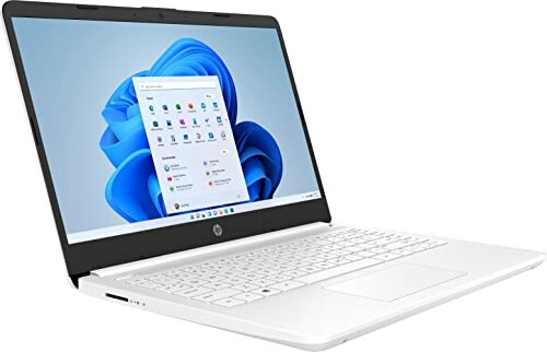 HP laptop with Windows 11 interface
