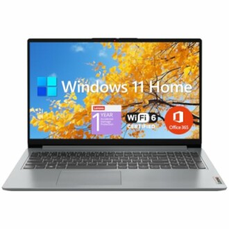 Lenovo laptop displaying Windows 11 Home screen