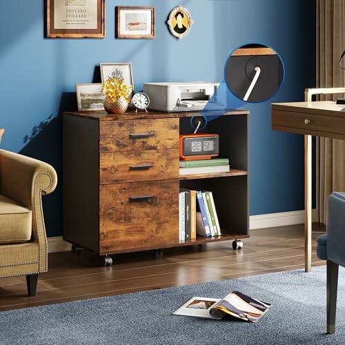 DEVAISE 3 Drawer Mobile File Cabinet