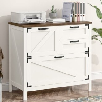 Vabches 4-Drawer Wood Lateral File Cabinet